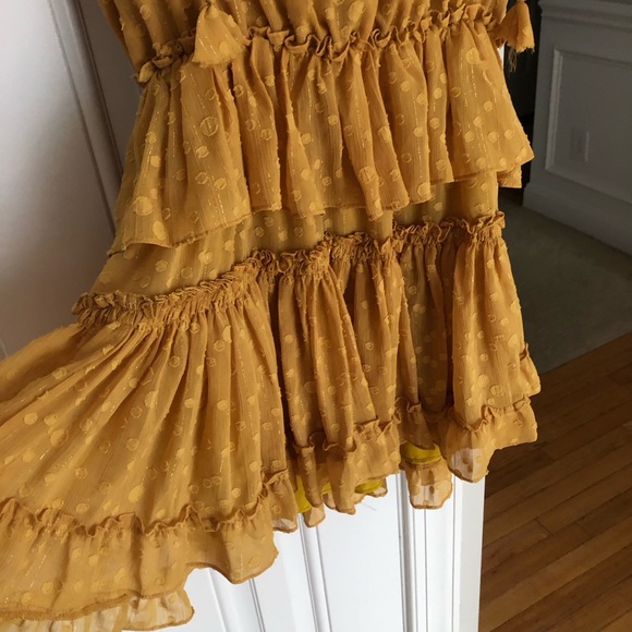 New: MISA x REVOLVE Lillian Dress. Chiffon. Swiss Dot. Size Small - Picture 7 of 16